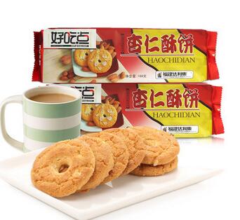 休闲食品 好吃点饼干糕点点心 杏仁酥饼108g/袋