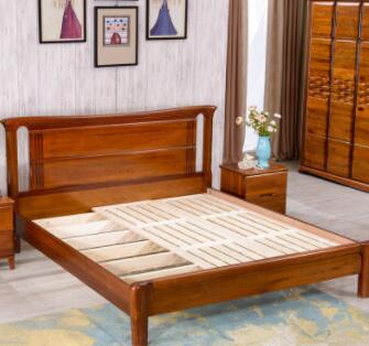 全嘉家私 现代中式实木床木质床1.8米双人床卧室家具大床特价批发