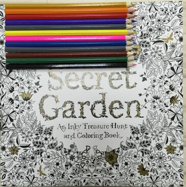 秘密花园 Secret Garden 英文版填色本涂色本儿童礼物