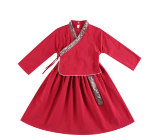 幼儿宝宝汉服2018新款中小童中国风绣花韩服汉服连衣裙秋冬外套