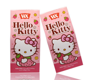 香港进口果冻 hellokitty可爱造型180g果冻布丁 进口休闲零食批发