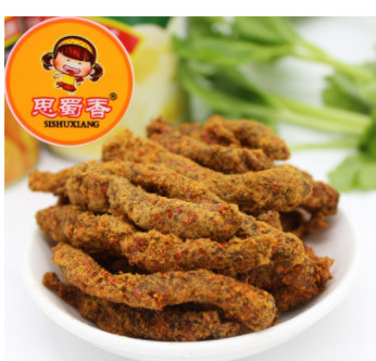 思蜀香麻辣牛肉干60g 休闲零食零嘴食品厂家整件批发五香味牛肉条图3