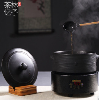 陶瓷煮茶器电陶炉套装养生黑茶蒸汽泡茶器日式干泡碗茶具图2