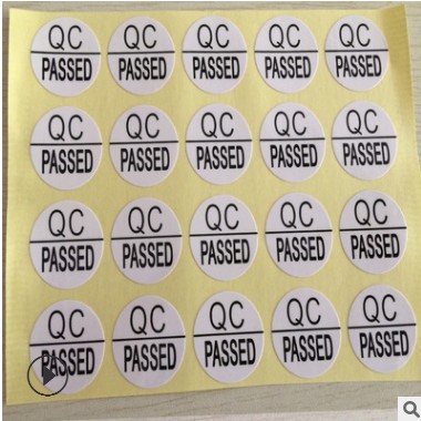 QC PASSED易碎标签　QC PASS标签 年份日期QC贴纸标签 月份QC标签