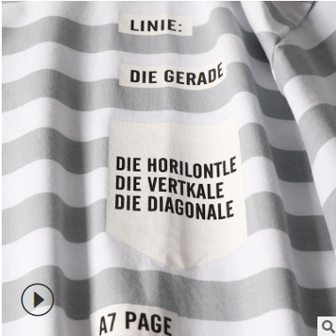 厂家直销条纹T恤时尚潮流T恤衫情侣款韩版情侣T恤宽松款班服定制