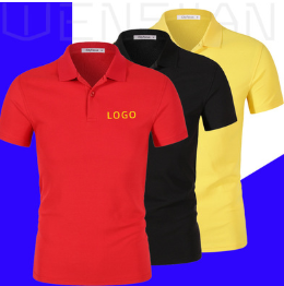 精品短袖工作服定制t恤印字logo翻领polo衫 企业展会服定做文化衫